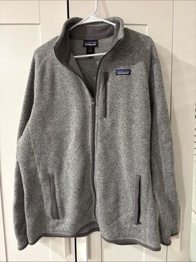 Patagonia Men’s Heather Grey Full-Zip Fleece Jacket